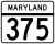 Maryland Route 375 marker