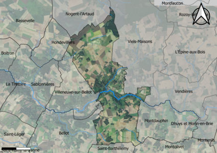 Carte orhophotogrammétrique de la commune.