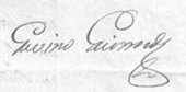 signature de Gabino Gaínza