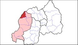 Shown within Western Province and Rwanda