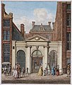 De ingang van de Schouwburg van Van Campen rond 1770 (1783 of ±1790/95)