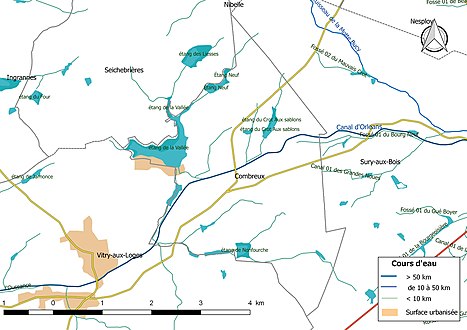 Réseau hydrographique de Combreux.