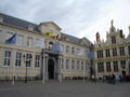 The buildings of the Brugse Vrije on the 'Burg'; Left: the 18th century classicistic part of the former manor of the Brugse Vrije. Right: the old civil registrar (built between 1534-1537).