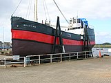 The Clyde Puffer MV Spartan at the slipway