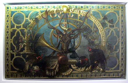 Trophée de Chasse (1892), Roubaix, La Piscine. Carton de tapisserie pour le décor du palais de l'Élysée.