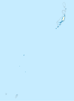 Mapa konturowa Palau, u góry po prawej znajduje się punkt z opisem „Peleliu”