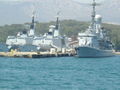 Jean Bart beside the frigates Surcouf and Courbet