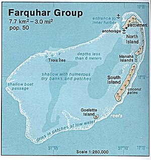 Karte des Farquhar-Atolls