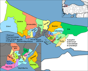 Hartă de poziționare pentru Istanbul