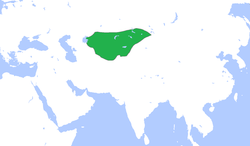 Kara-Khitan di Eurasia sekitar 1200 M