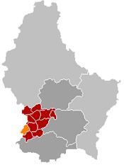 Localização de Clemency em Luxemburgo