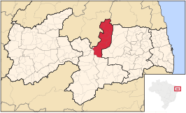 Ligging van de Braziliaanse microregio Serido Oriental in Paraíba