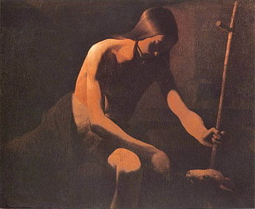 Saint Jean-Baptiste dans le désert, Georges de La Tour, vers 1651.