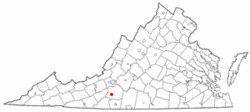 Location of Ferrum, Virginia