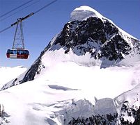 Le téléphérique du Petit Cervin, Alpes valaisannes