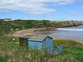 Beach huts at Coldingham Sands