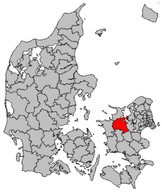 Kart som viser Holbæk kommune.