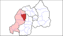 Shown within Western Province and Rwanda