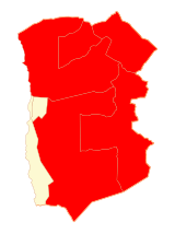 Location in Tarapacá Region