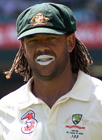 Symonds during the third day of the second Test against India at the Sydney Cricket Ground in 2008.