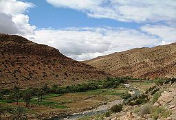 Landskapet vid Aurès i Algeriet.