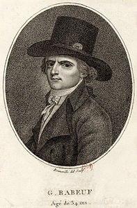 François-Noël Babeuf. Gravuraĵo de François Bonneville, 1794. (BNF, Département des Estampes)