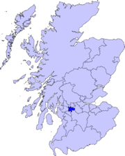 Glasgow'un İskoçya içerisindeki konumu