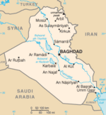 Lokasi Baghdad di Iraq.