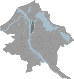 Location of Kundziņsala in Riga