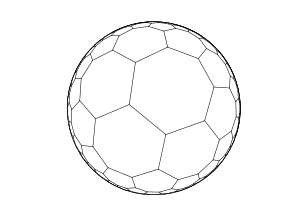 Pavage du plan hyperbolique par des heptagones, dans le modèle de Klein-Beltrami