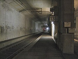 Willemsspoortunnel vanaf station Blaak gezien