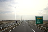 Section du Périphérique de Belgrade et de l'autoroute A1 près de l'échangeur autoroutier ( 23) Belgrade (A1 A3).