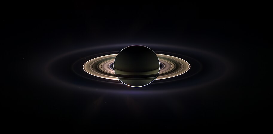 Saturn eclipsing the sun