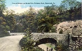 Historic view of Tufa Bridge