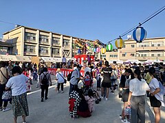 藤川小学校で開かれた納涼夏まつり