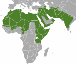 Distribución de la hiena rayada