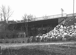 Nya Ålkistebron under uppförande, 1936.