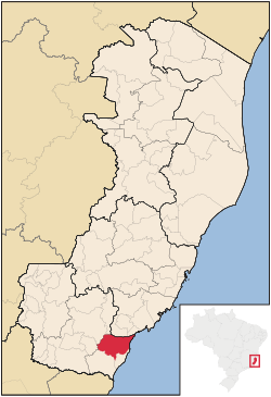 Localização de Itapemirim no Espírito Santo