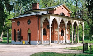 Casa gótica (1809) en el complejo palaciego de Czartoryski, Puławy, de Chrystian Piotr Aigner