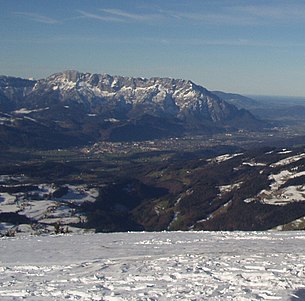 Hallein, i baggrunden Untersberg