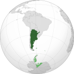 Location of Argentina