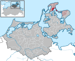 Läget för kommunen Breege i Landkreis Vorpommern-Rügen