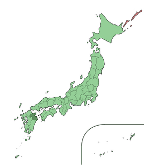 Poloha prefektury Óita na mapě Japonska