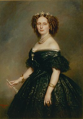 Koningin Sophia in 1863, werk van Franz Xaver Winterhalter