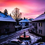 Les Bouchoux fontaine centre village