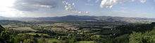 Panoramá de la nauta val de Tibre dempuèi Citerna