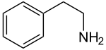 Structuurformule van fenylethylamine