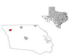 Location of Timpson, Texas