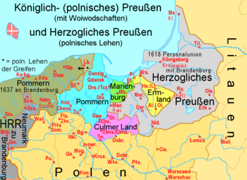 Preußen 1466 vor dem Zweiten Frieden von Thorn