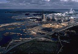 Billerud Korsnäs i norra delen av Bomhus.